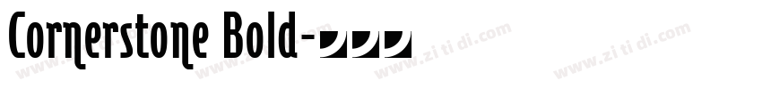 Cornerstone Bold字体转换